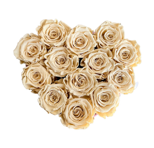 Large Ivory Champagne Heart Special (2 left)