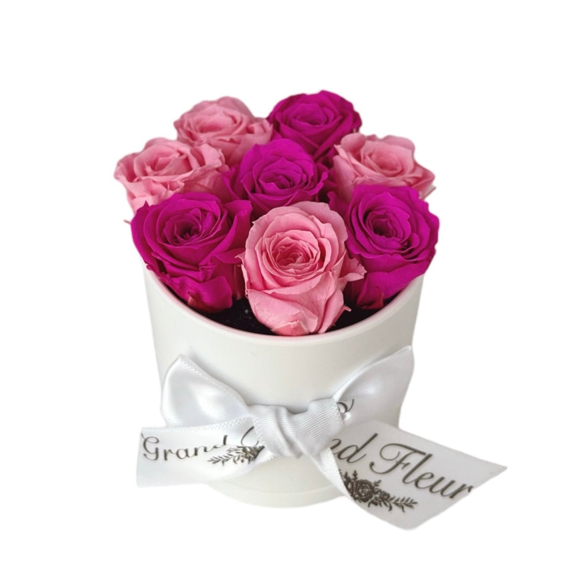 White Infinity Mini Round (7 rose colors) – Grand Fleurs