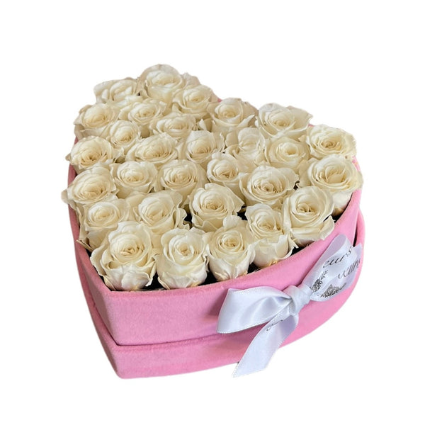White Roses Pink Heart Special (2 left)