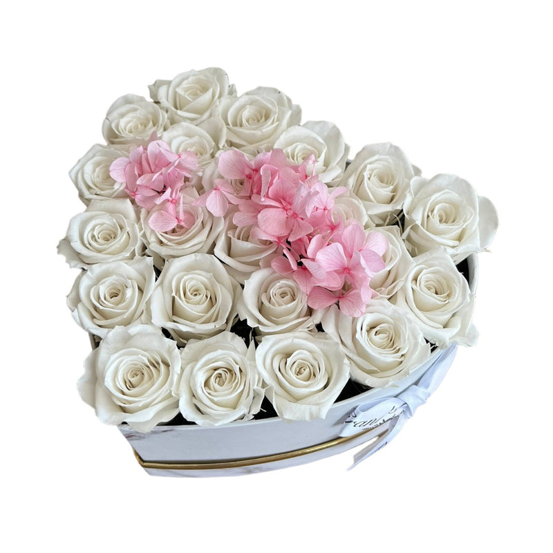 White and Pink Hydrangeas heart Special (1 left)