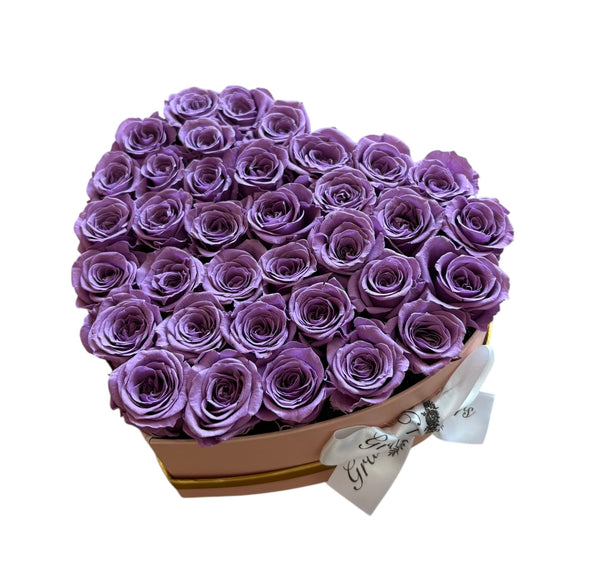 Mini Pale Plum Fleurs Pink Heart (1 left)