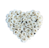Mini White Fleurs Marble Heart
