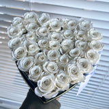 Mini White Fleurs Marble Heart
