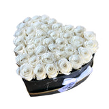 Mini White Fleurs Marble Heart