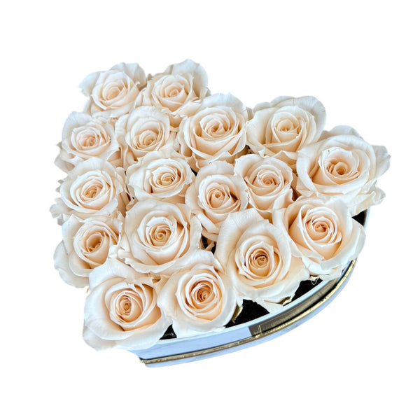 Petite Cream Blush Heart Special (1 left)