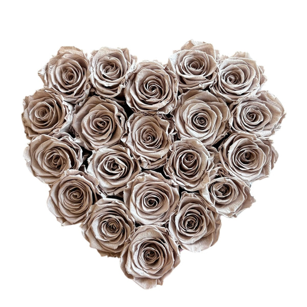 Sand Beige Velvet Luxe Heart (1 left)