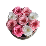 Pink and White Mix Mini Etched