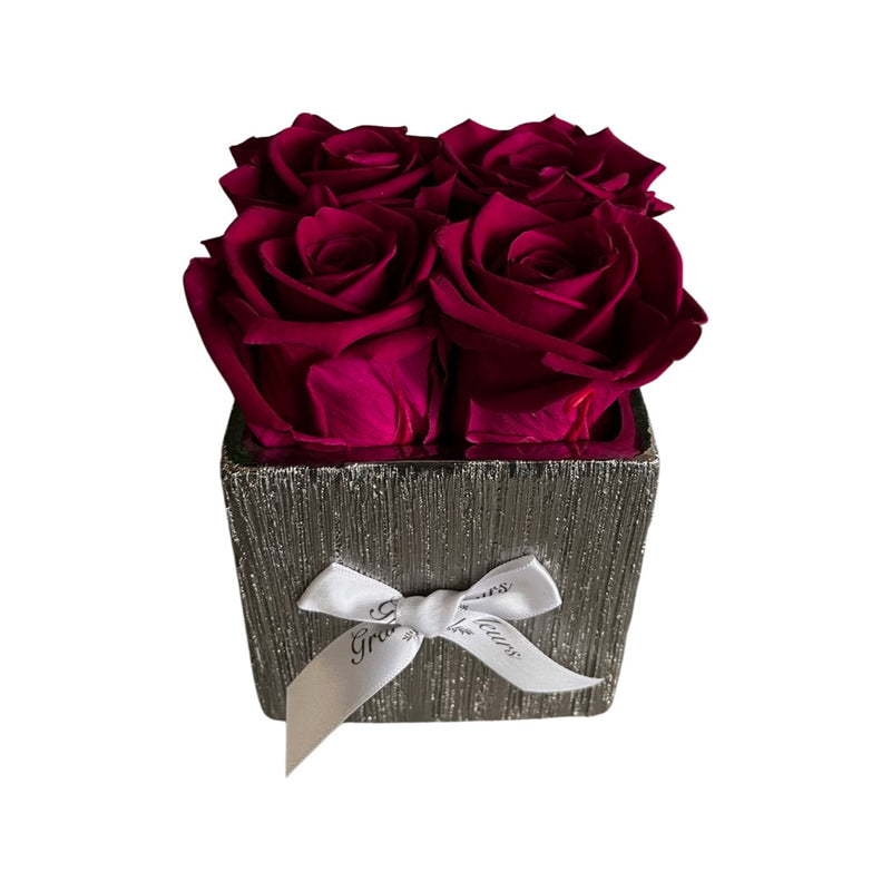 Large Velvet Plum Etched Quad (1 left)