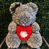 Large Grey Heart Bear Special