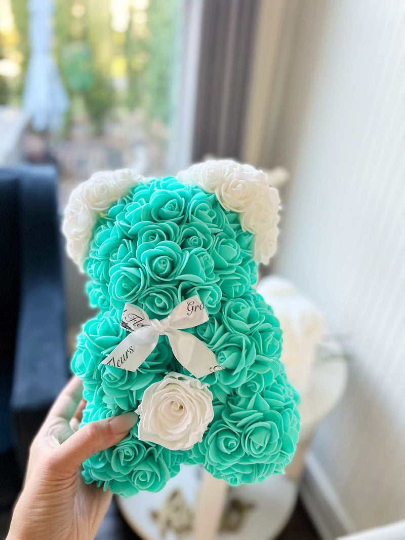Tiffany Blue White Ears Fleur Bear