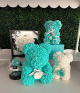 Large Tiffany Blue Fleur Bear