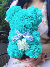 Tiffany Blue Hydrangeas Bear