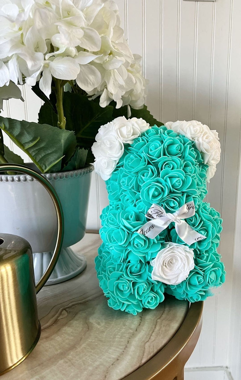 Tiffany Blue White Ears Fleur Bear