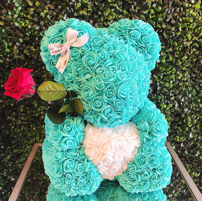 Large Soft Tiffany Blue Heart Bear (3 left)