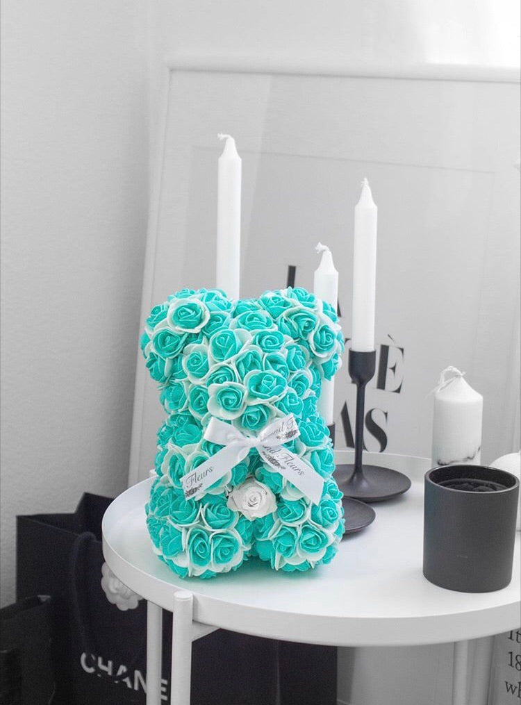 Tiffany Blue and White Baby Bear