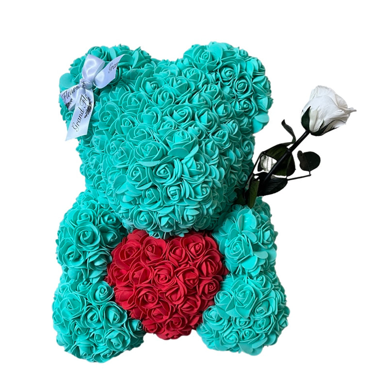 Large Tiffany Blue Heart Bear (3 left)